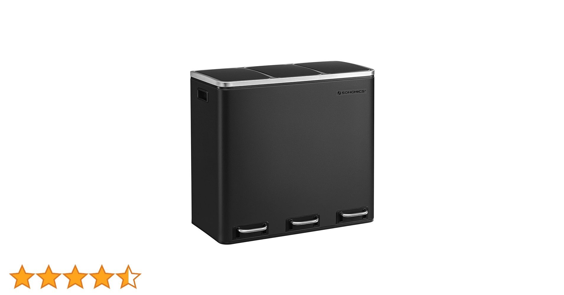 Amazon｜SONGMICS ゴミ箱 ダストボックス ペダル式 3分別 3×18L